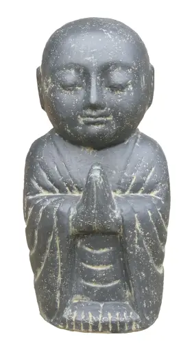 Product image of the product “Monk standing, 52 cm Height | Cast stone, handcrafted & coloured ”